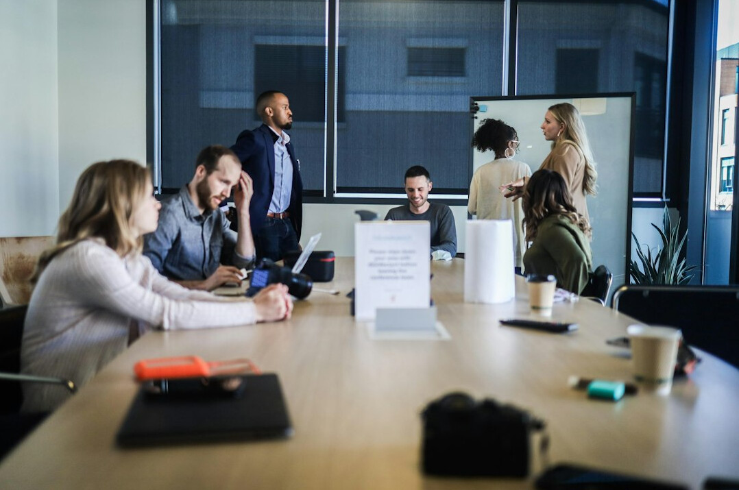 inspirational team meeting